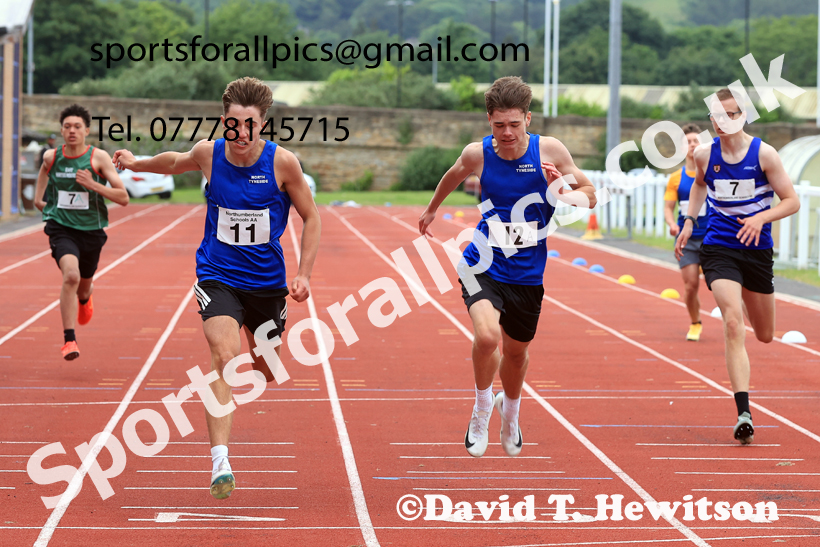Sprints, 2026 Northumberland Schools Track and Field, Wentworth, Hexhan. Photo: David T. Hewitson/Sports for All Pics